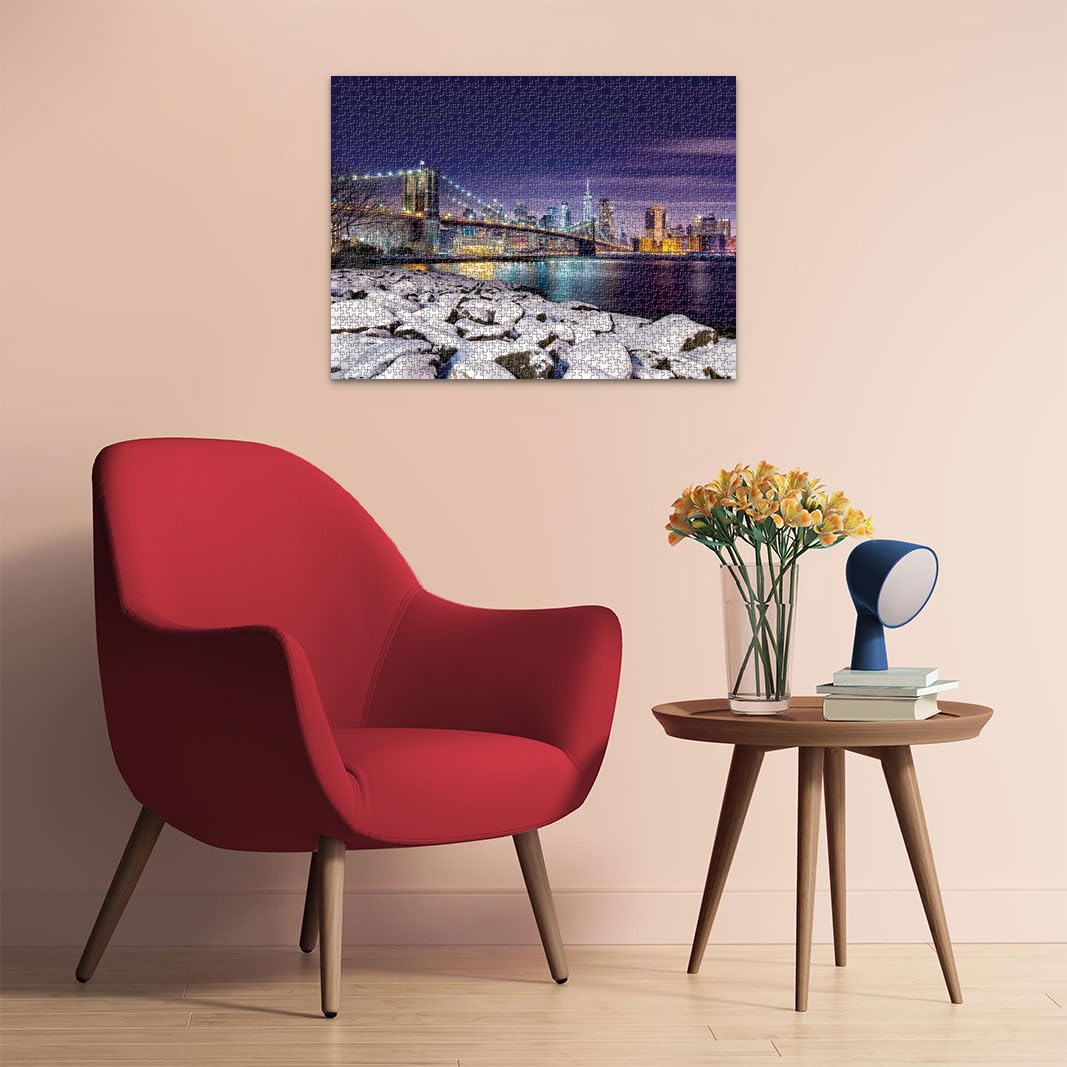 Ravensburger - Puzzle 1500 Pezzi Inverno A New York | Puzzle Per Adulti 1500 Pezzi | Puzzle Adulti Per Bambini Dai 14 Anni In Su | Regalo Compleanno Per Bambini Dai 14 Anni In Su | Misure 80x60cm