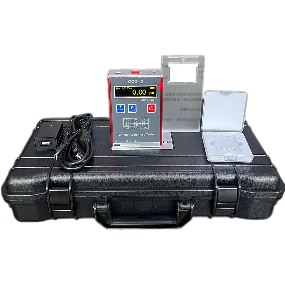 VTSYIQI Digital Surface Roughness Tester Gauge Meter Surftest Profilometer with USB Data Output Ra 0.05 to 15.0um Rz 0.1 to 50um OLED Color Display DSP Processor
