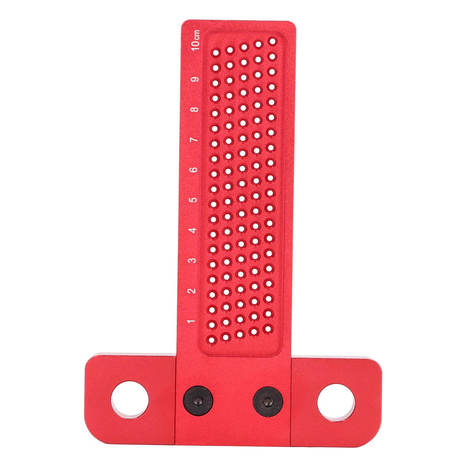Righello Squadrato a T per Lavorazione del Legno, Lega di Alluminio da 100 mm, Strumento di tracciatura per Posizionamento Fori ad Alta precisione per carpenteria e Disegno architettonico