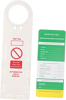 SEWOART 1 Set Scaffolding Safety Inspection tag Scaffold Status Holder and tag kit Scaffold Warning Sign