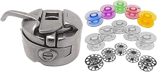 Capsule per bobine, colorate/colorate, trasparenti e metalliche, per macchine da cucire Singer Brilliance 5400, Brilliance 5500, Brilliance 6160, Brilliance 6180, Brilliance 6199, Brilliance 6280