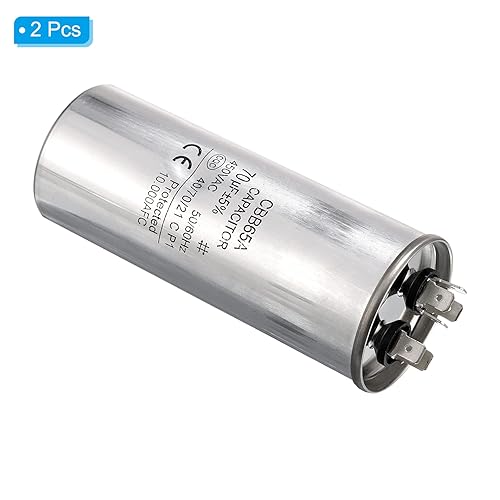 Miniatura 3 de PATIKIL 70uF 70MDF 450V AC Fan Start Capacitor, 2 unidades CBB65 Circular Run Capacitor para aire acondicionado Aire acondicionado Bomba de calor
