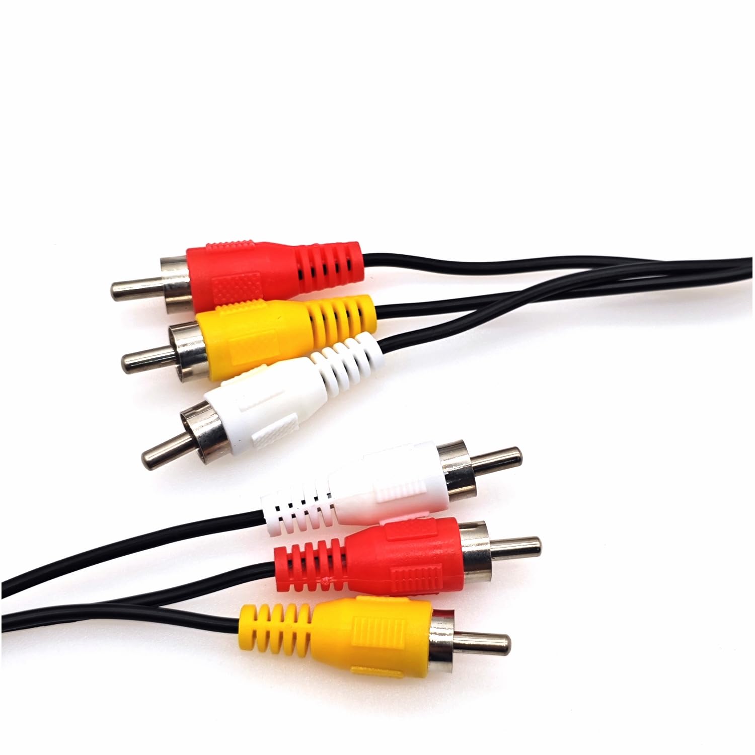 JZK 1,2 m Câble composite AV rouge jaune blanc 3 RCA mâle vers 3 RCA mâle, câble audio vidéo pour connecter un lecteur VHS/vidéo/DVD au téléviseur
