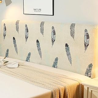 Pokrowiec na wezgłowie khaki rozciągliwy łóżko wezgłowie narzuta można prać zdejmowany wygodny ochraniacz pyłoszczelny zagłówek dekoracja do sypialni pojedyncze podwójne łóżka king 150 cm (długość wezgłowia 140-170 cm)