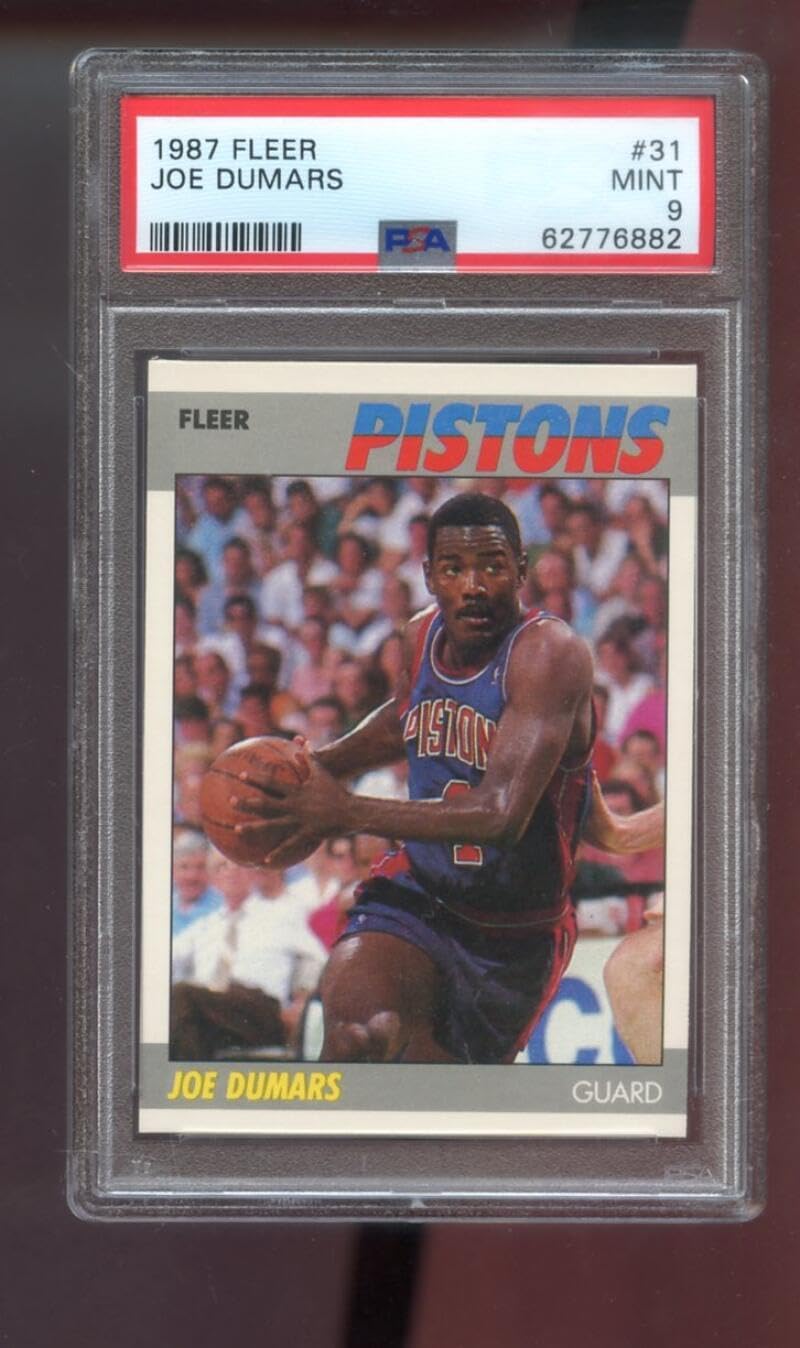 1987-88 Fleer #31 Joe Dumars PSA 9 Graded Basketball Card NBA Detroit Pistons 87-88 1987-1988