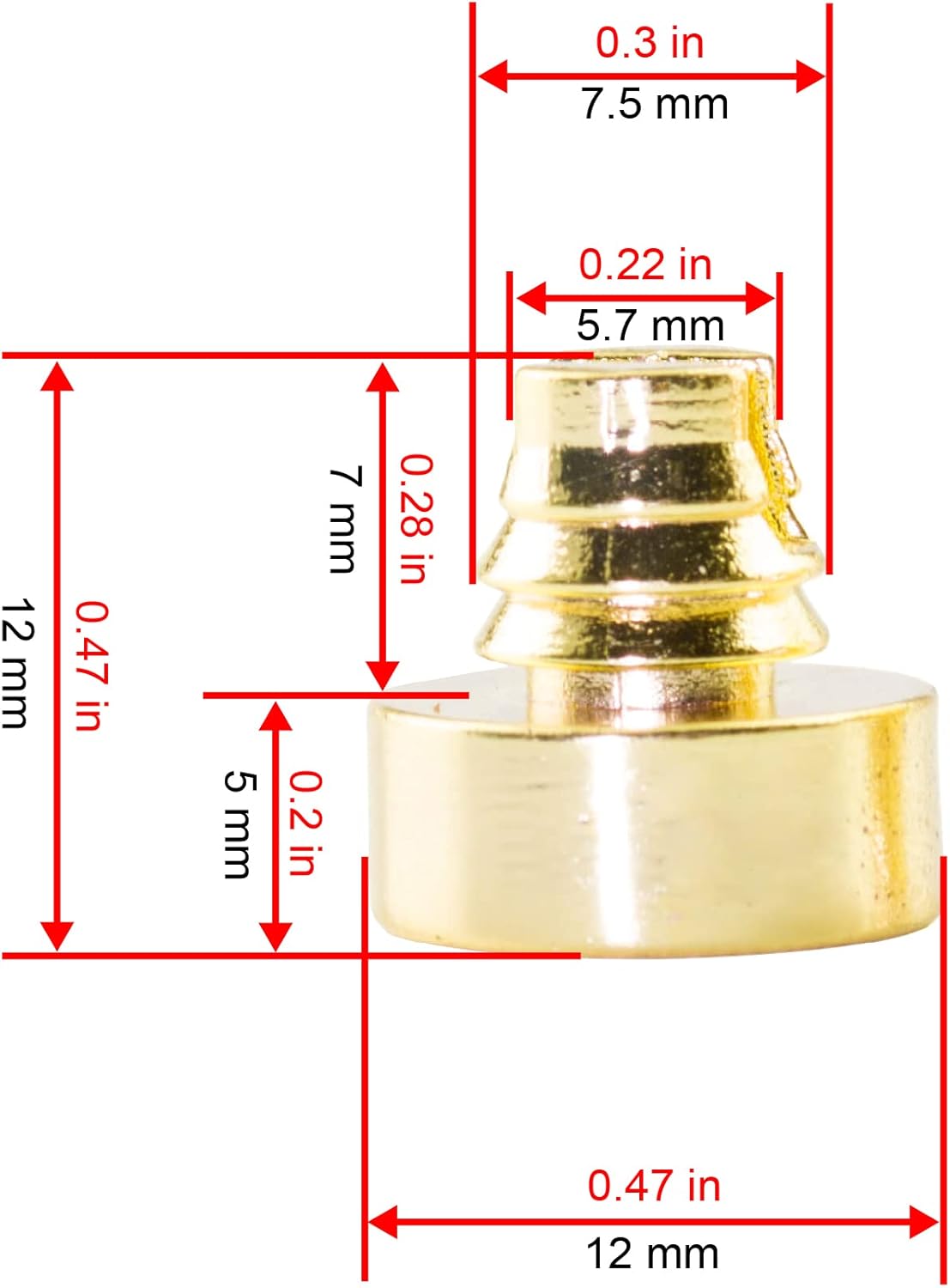 RTrhinoTuning 50pcs Wheel Rim Rivets for 7.5mm/0.3in Hole Replacement Wheel Lip Rivets Nuts ABS Plastic Gold Wheel Rim Lip Rivets Nuts Replacement Rivets Universal Yellow