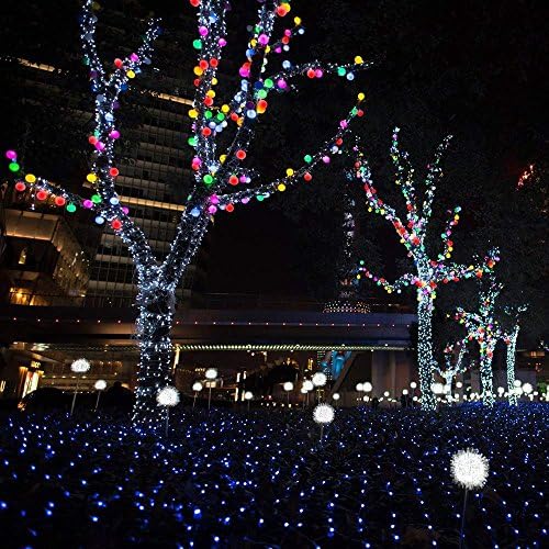 MDIOUM Solar Lights Outdoor Garden, 35.6Ft 60 LED Solar Garden Lights Colorful Waterproof Ball,8 Lights Modes LED for Outdoor Fairy Lights Decorative Lighting Home,Garden,Party,Christmas,Festival