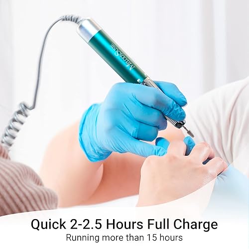 Miniatura 4 de MelodySusie Taladro de uñas profesional Sparkle Plus de 35000 rpm, con broca de uñas limpia para cutículas, broca de uñas con forma de bola,