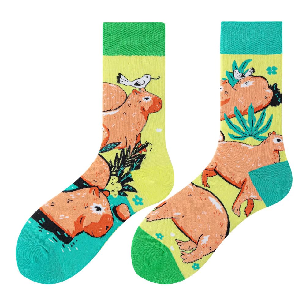 Calcetines Divertidos Unisex para Mujer y Hombre con Diseños Asimétricos en Par - Temas Animales, Comida, Fruta, Deporte y Arte en Algodón - Ideal para Regalos — view 15