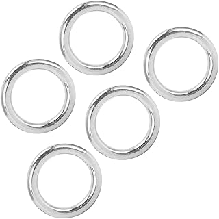 TOPINCN 高強度で錆びにくい光沢のあるラウンドリング5枚セット航海潜水厳しい屋外条件に適したステンレス製アイテム (20mm)