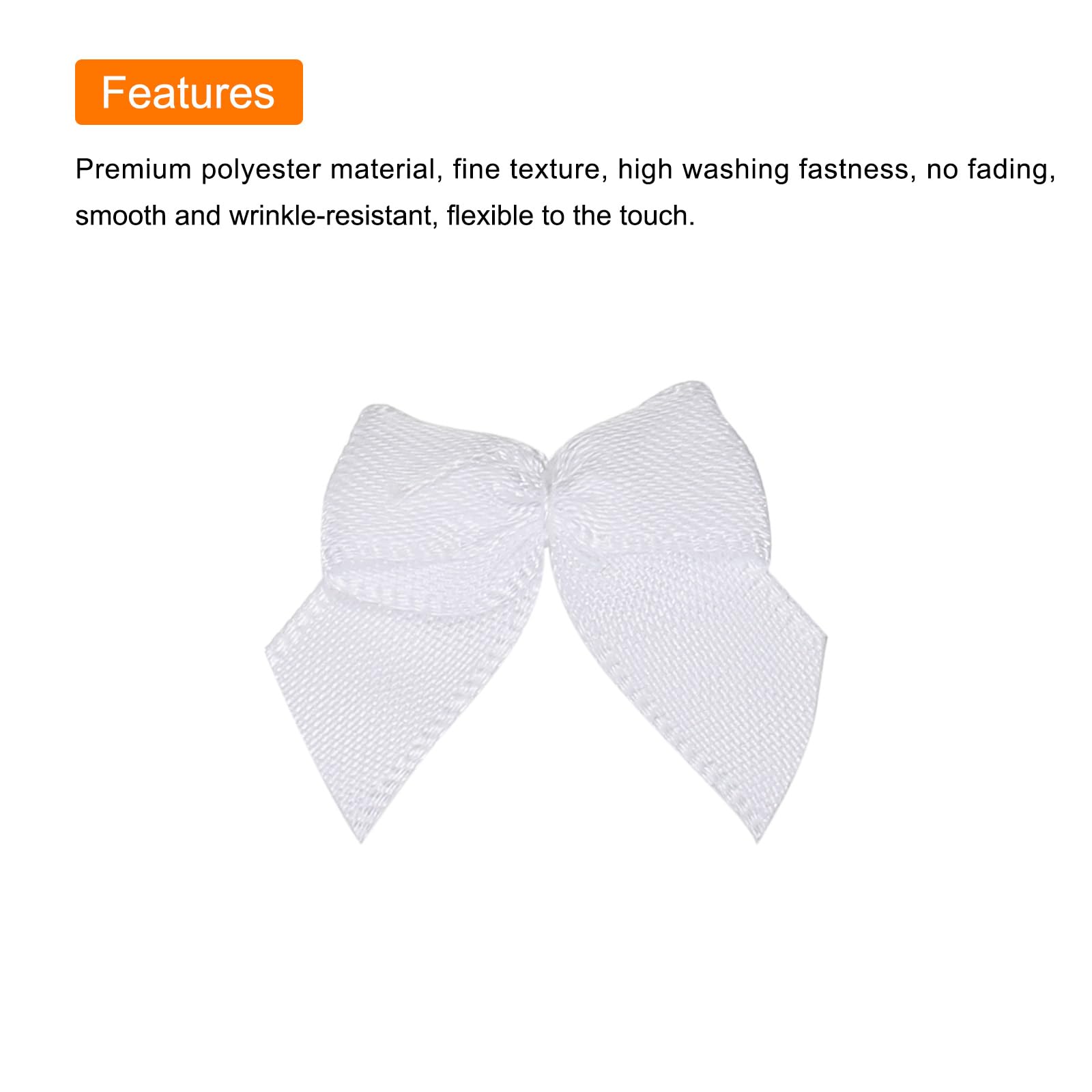 100pcs Mini Nœuds Ruban Satin 2.5cm - Rose - Pour DIY, Mariage, Décoration Cadeaux