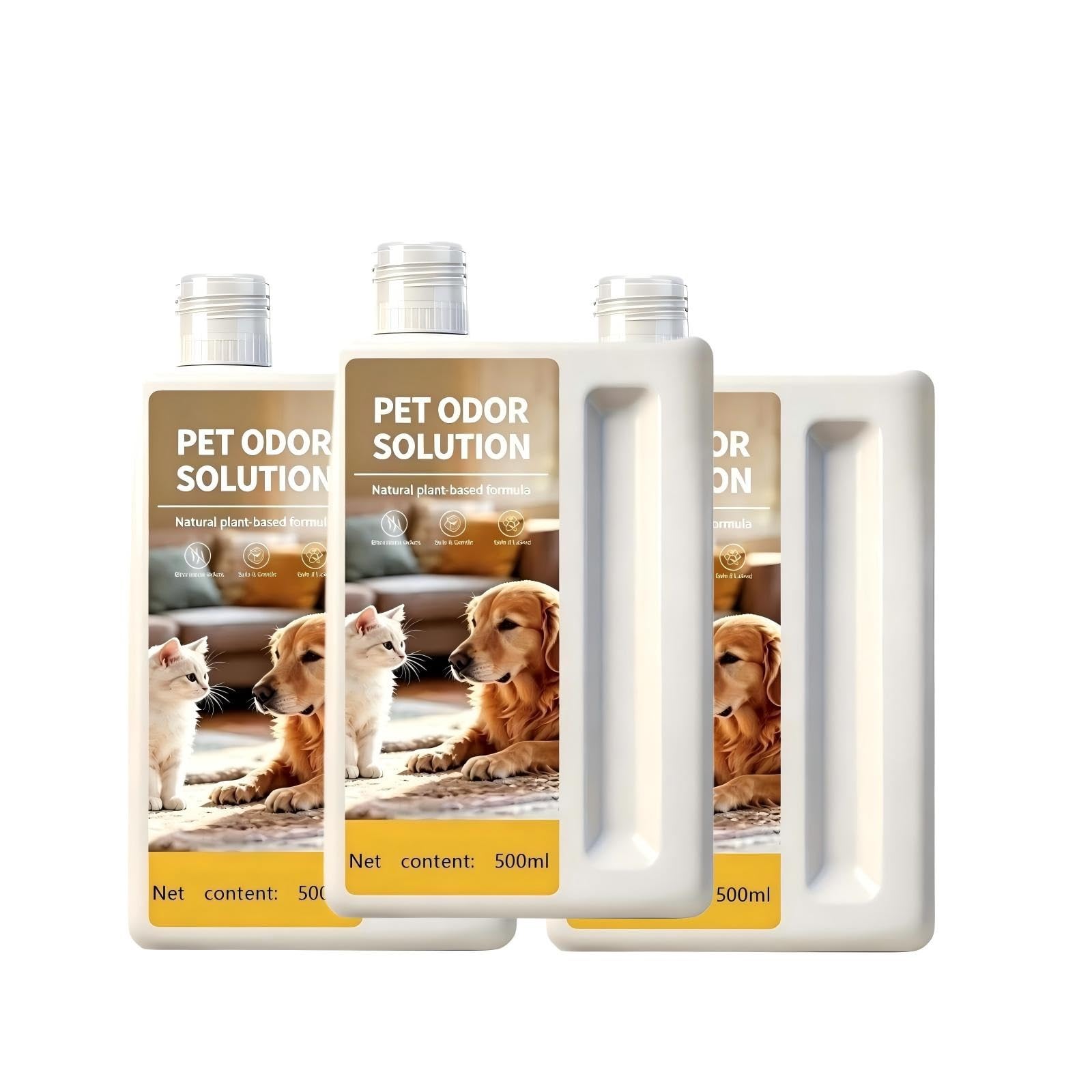 3 Botellas De 500 Ml De Solución De Limpieza Especial For Eliminar Olores En Mascotas, Compatible Con Dreame, Solución De Fregona For Aspiradora De Doble Uso En Seco Y Húmedo