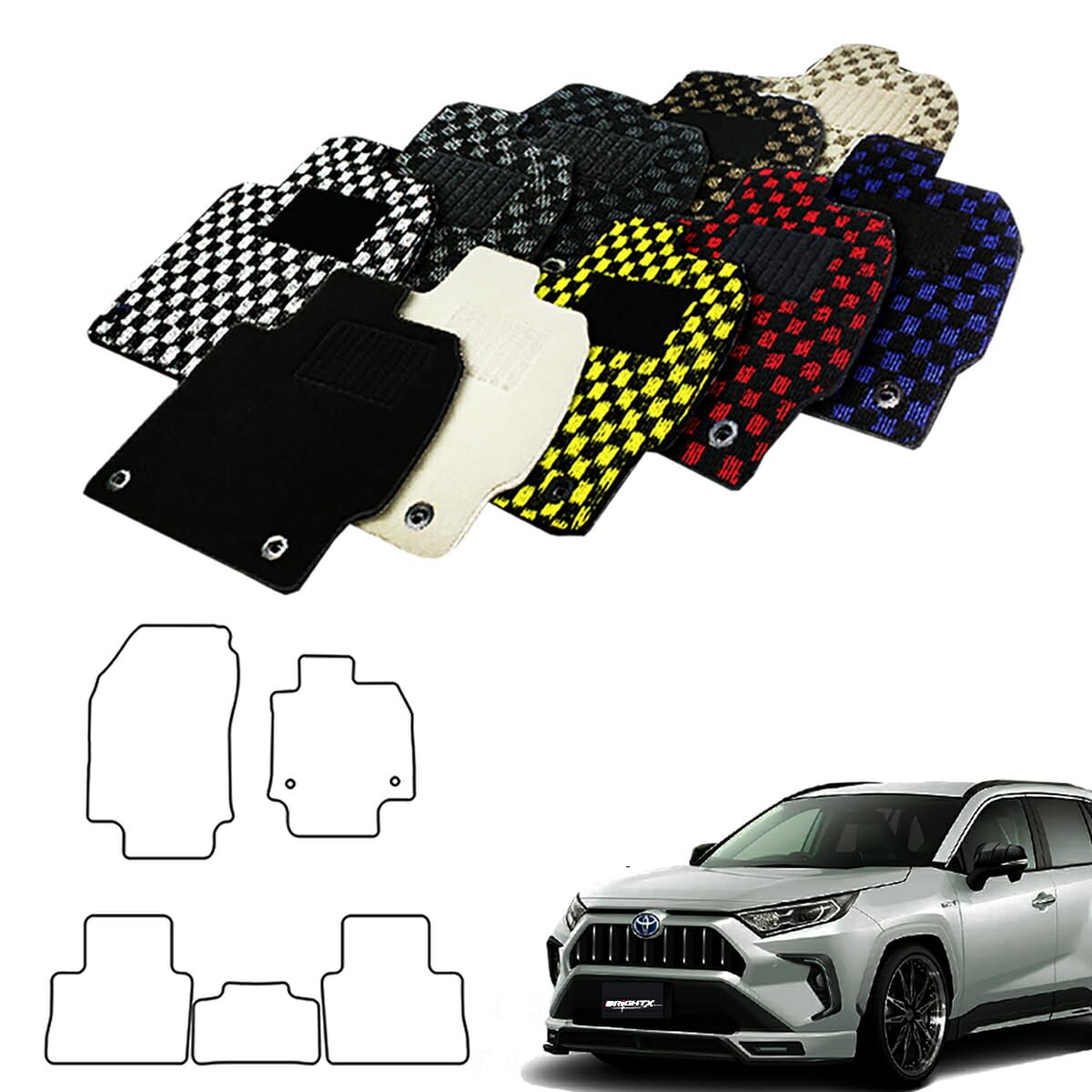 Amazon | フロアマット カーマットカジュアルクラス トヨタ RAV4 用 