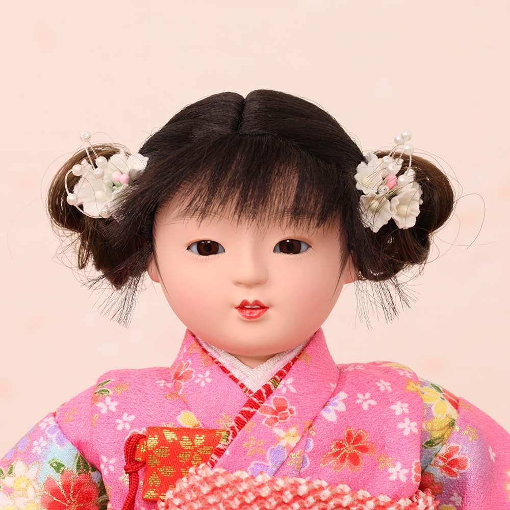 Amazon | 市松人形 齊藤公司作 6号 愛ちゃん 金彩友禅 雛人形 ひな人形