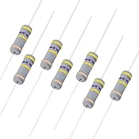 Vista 1 de uxcell 50 resistencias de 470 K ohmios, resistencias de película de carbono de 2 W 5 % de tolerancia, 4 bandas para proyectos y experimentos