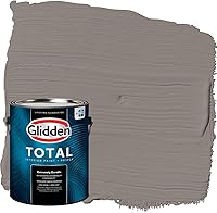 Vista 30 de Glidden Pintura interior + imprimación: gris/plata antigua, una capa, plana, 1 galón