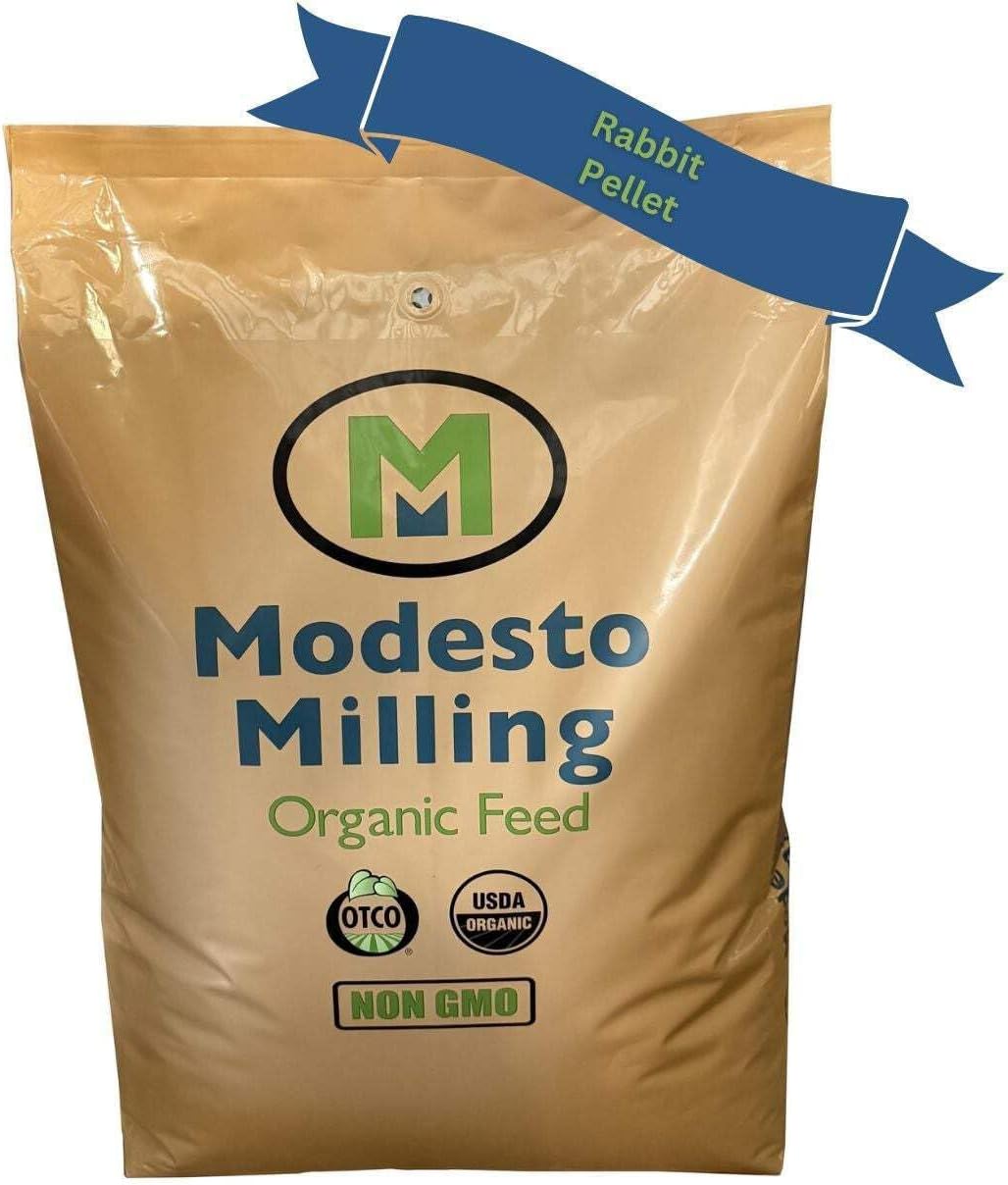 PLESIU Modesto Milling Organic, Non GMO Rabbit & Chinchilla Pellets, 25 lbs; Item# 5044