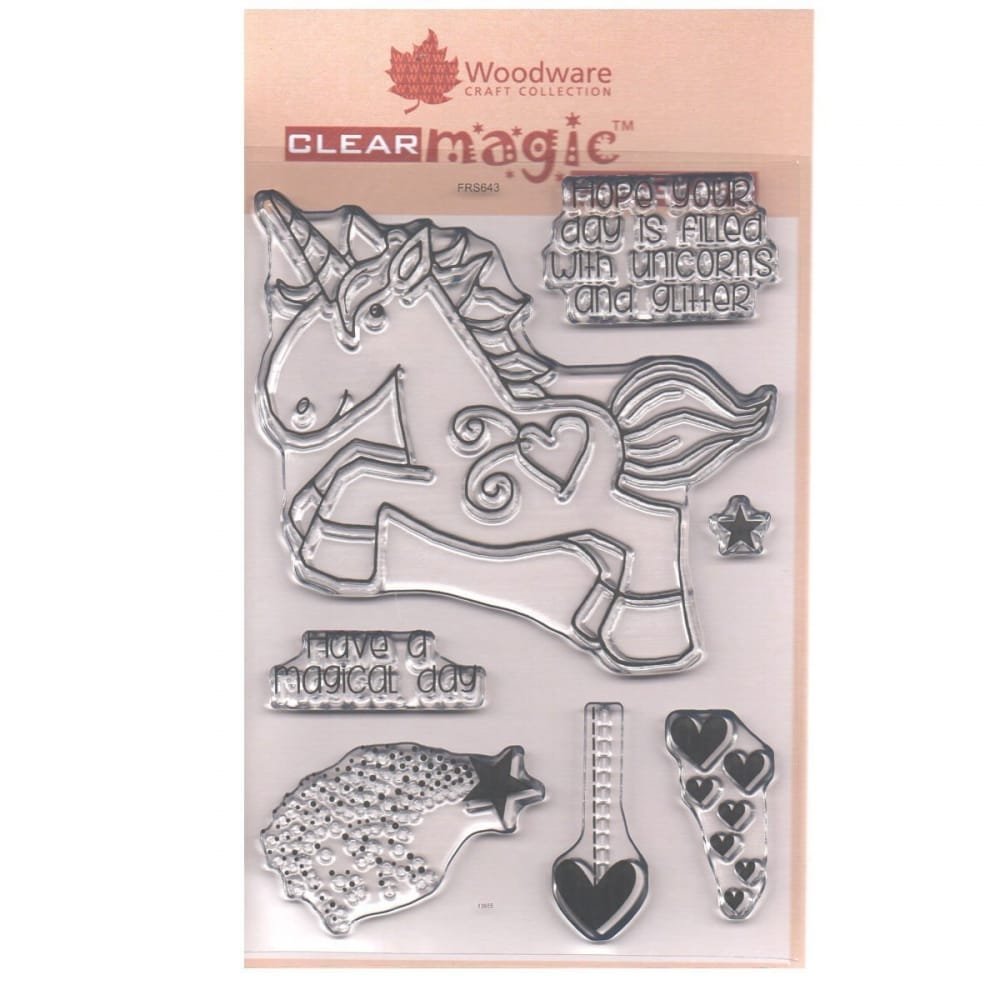 Woodware A6 Clear Cling Stamps - FRS643 Unicorn
