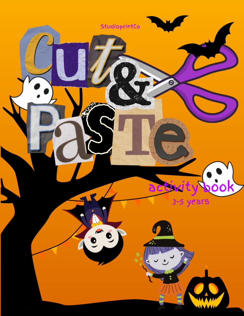 Cut & Paste Activity Book - Halloween Edition (3-5 year olds)