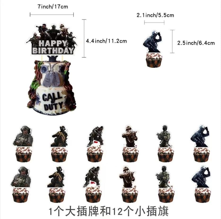 Miniatura 4 de Suministros de fiesta de cumpleaños para juegos, decoraciones de fiesta de cumpleaños Call Of Du_ty