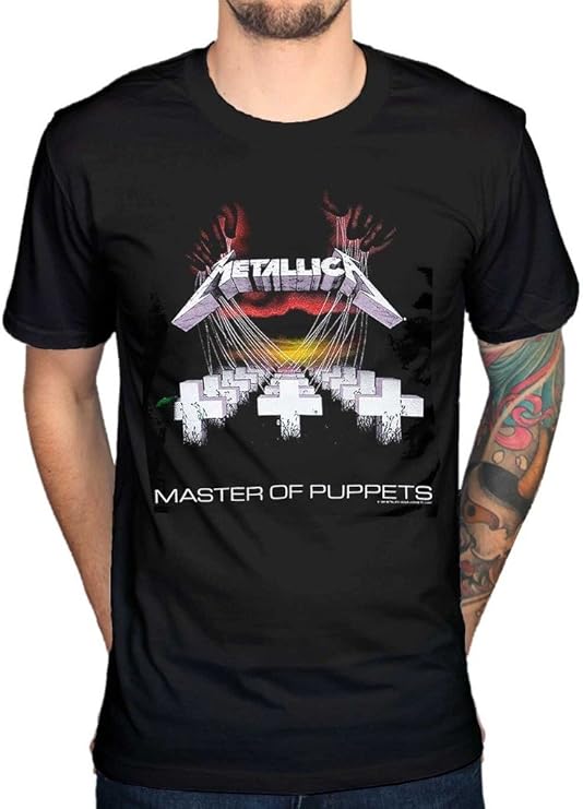 Camiseta oficial Metallica Master Of Puppets de heavy metal y thrash