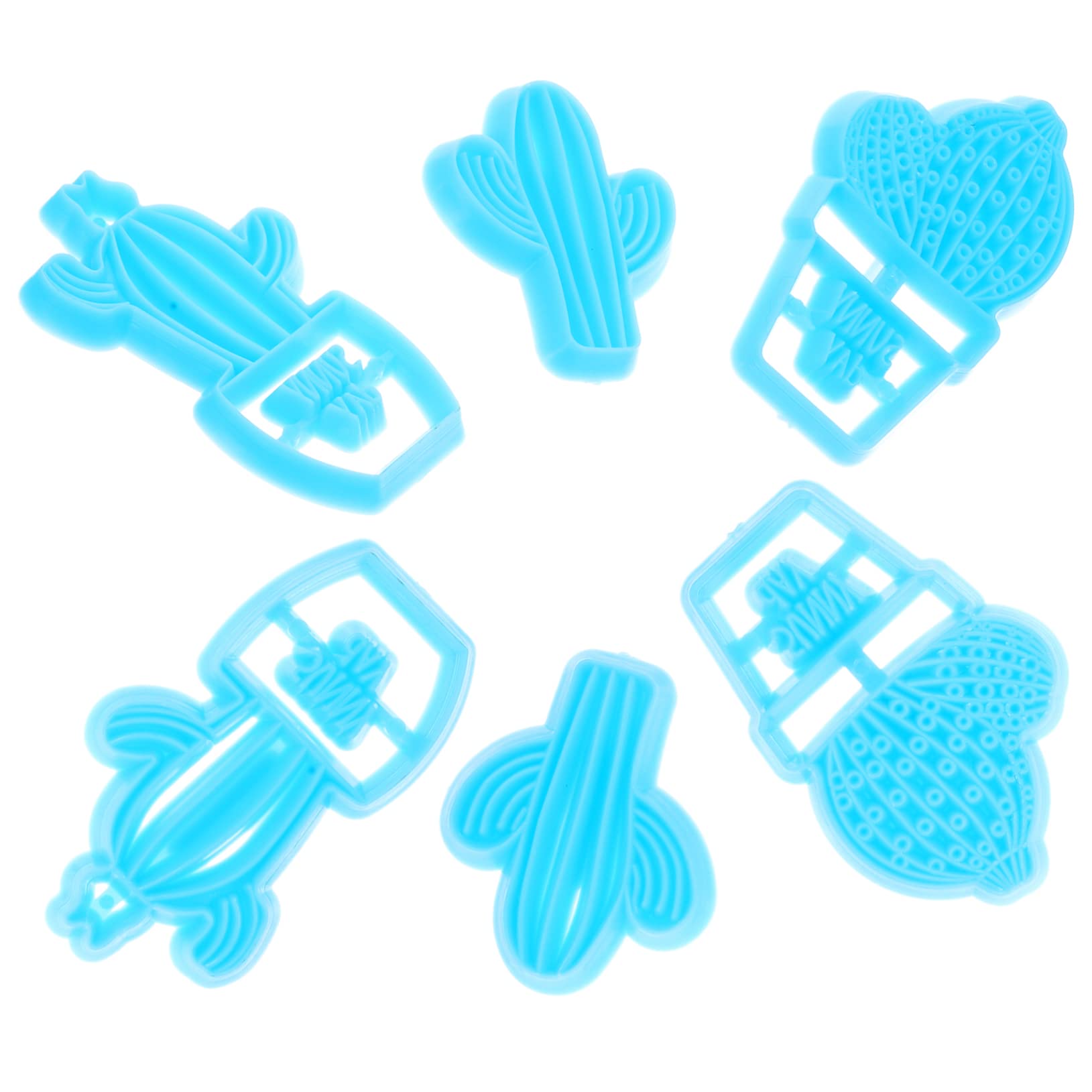 Ciieeo 5 Ensembles Moule À Cactus Gommeux Gondoler Kit De Moules À Biscuits Originaux Kit De Moules À Cookies Pour Occasions Spéciales Emporte-pièces En Métal Fondants 6 Pièces * 5