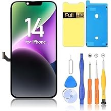 for iPhone 14 Screen Replacement, 6.1 inch LCD Display Frame Assembly 3D Touch Screen for A2160, A2217, A2215 with Repair Tool Kit
