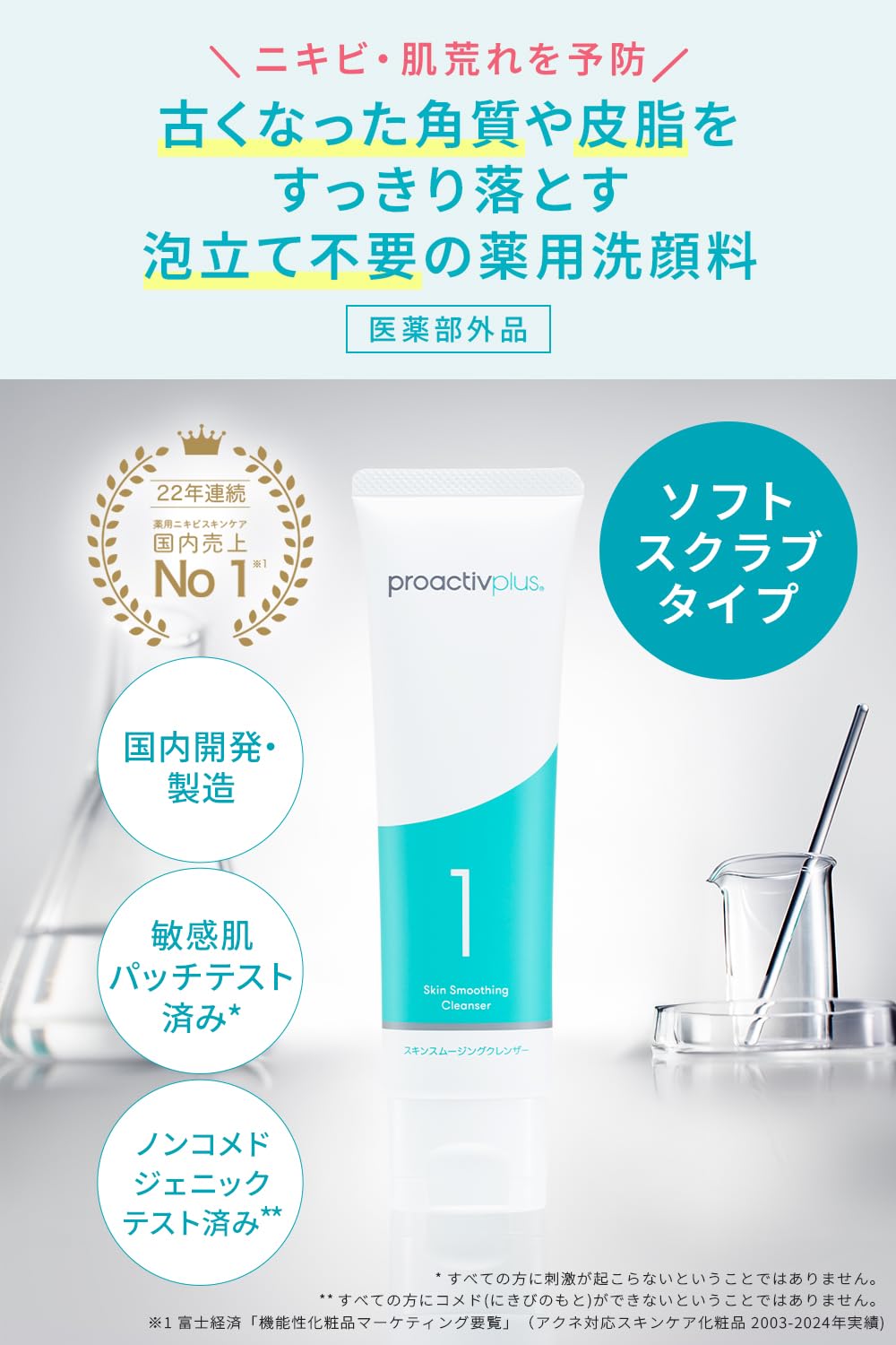 Amazon | 【泡立てずにそのまま洗えてニキビを防ぐ。】プロアクティブ