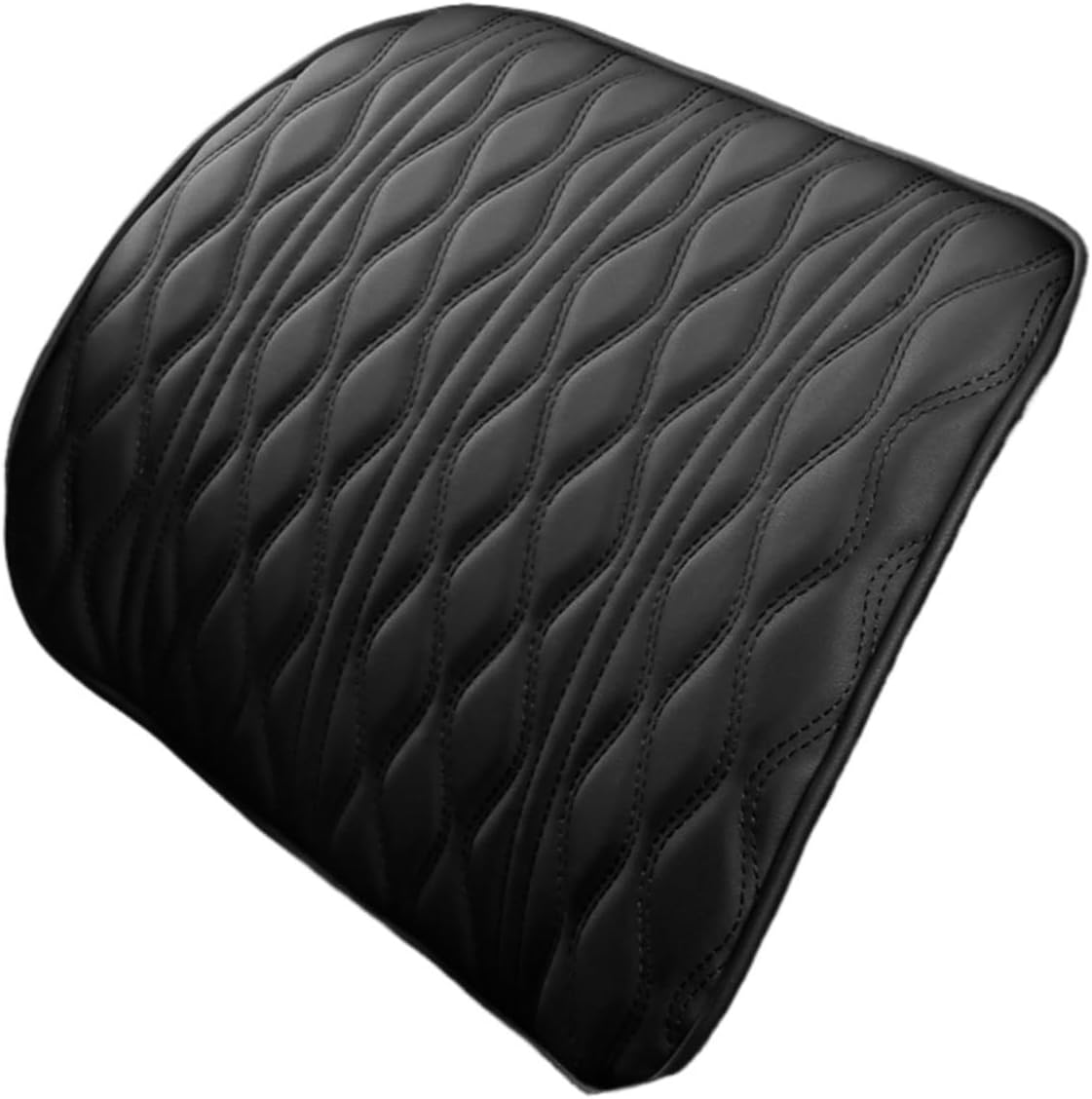 Car Neck Pillow Leather Lumbar Waist Support Fit for Seat Memory Backrest Headrest Cushion Accesorios Interior(Red)
