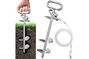 Eurmax USA Trampoline Tie Downs: Heavy Duty Ground Anchor Kit for Enhanced Outdoor Stability