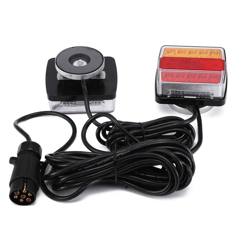 Juego de faros traseros LED, 12 V, iluminación para remolque, 7 pines, 7,5 m, cable de luz trasera para coche