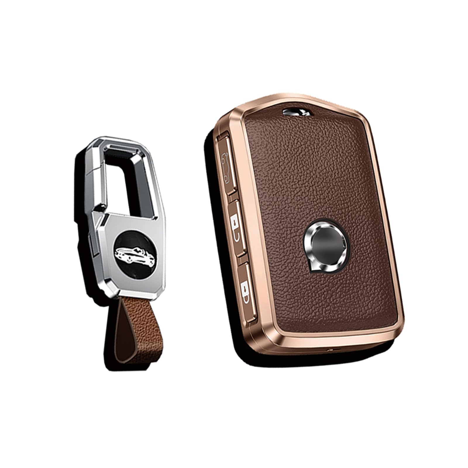 Custodia Protettiva per Chiavi Auto Smart Cover per XC60 XC70 XC90 C30 S60 S80 S90 V60 V70 V90 Portachiavi in Pelle Marrone