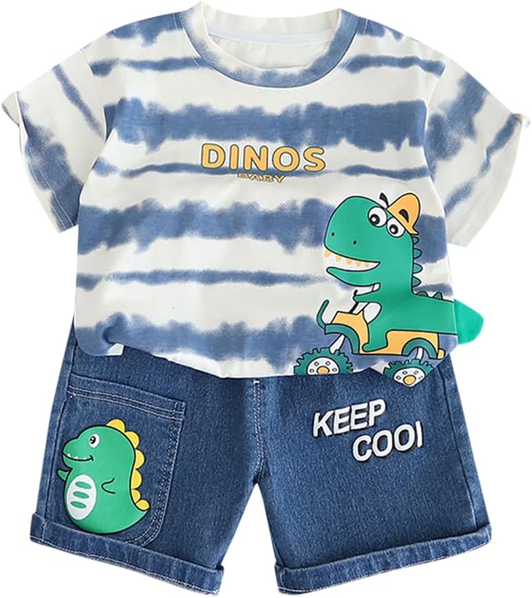 Hopscotch Polyester Blend Boys Tie & Dye Print T-Shirt Shorts Set