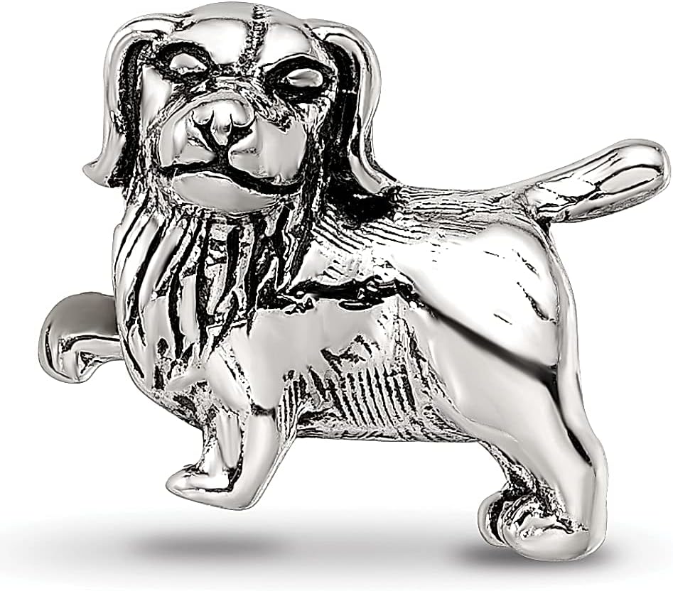 925 Sterling Silver Charm For Bracelet Golden Retriever Bead Animal Dog Fine Jewelry For Women Gifts For Her