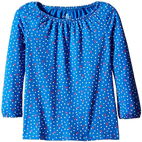 Scout + Ro Girls' Long-Sleeve Novelty Shirred-Neck Knit Top
