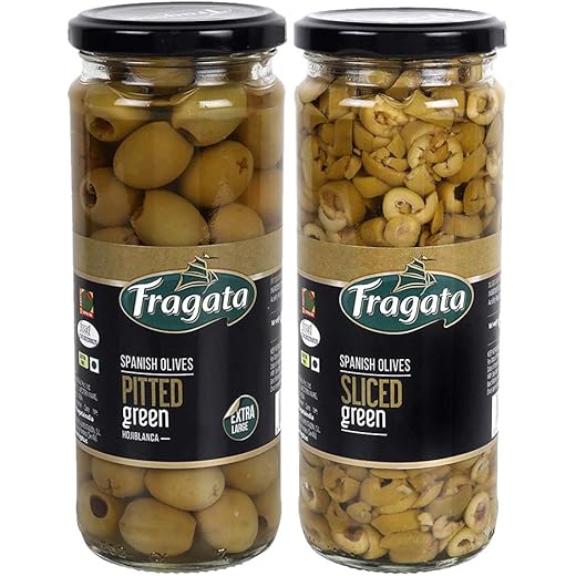 Fragata Pitted + Sliced Green Olives 440g