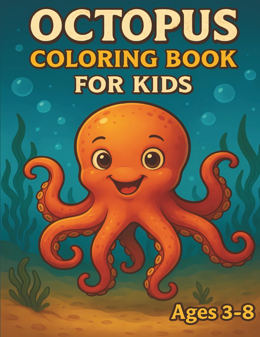 Octopus Sea Animals Coloring Book for kids ages 3-8: Underwater creatures activity book for boys and girls