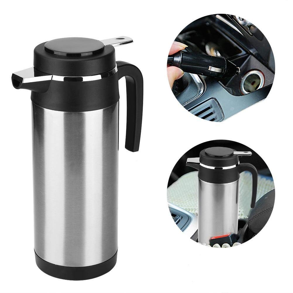 Broco Thermos Elettrico, 1200ML 24V elettrico in acciaio inox In-car della caldaia della bottiglia Thermos di viaggio Riscaldamento Acqua