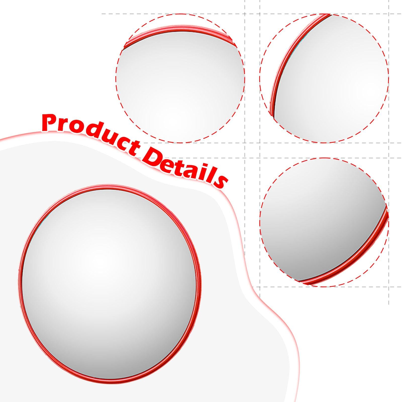 Miroir Convexe, Miroir Grand Angle pour Usage Intérieur, Allée, Entrepôt, Miroir de Signalisation Haute Résolution Pou, 30 Cm