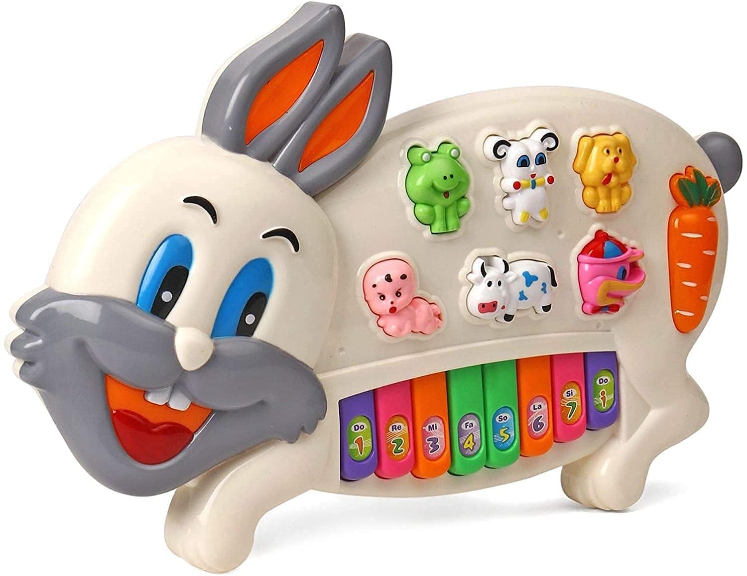 KAVANA Musical Rabbit Piano Toy with Flashing Light & Sound for Kid, Early Development Musical Toy Plastic Multicolor ((1) Rabbit Piano) (B0CX9517QB) Amazon Price History, Amazon Price Tracker