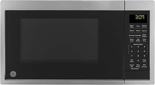 GE Smart Countertop Microwave Oven, Scan-to-Cook Technology and Wifi-Connectivity, 0.9
