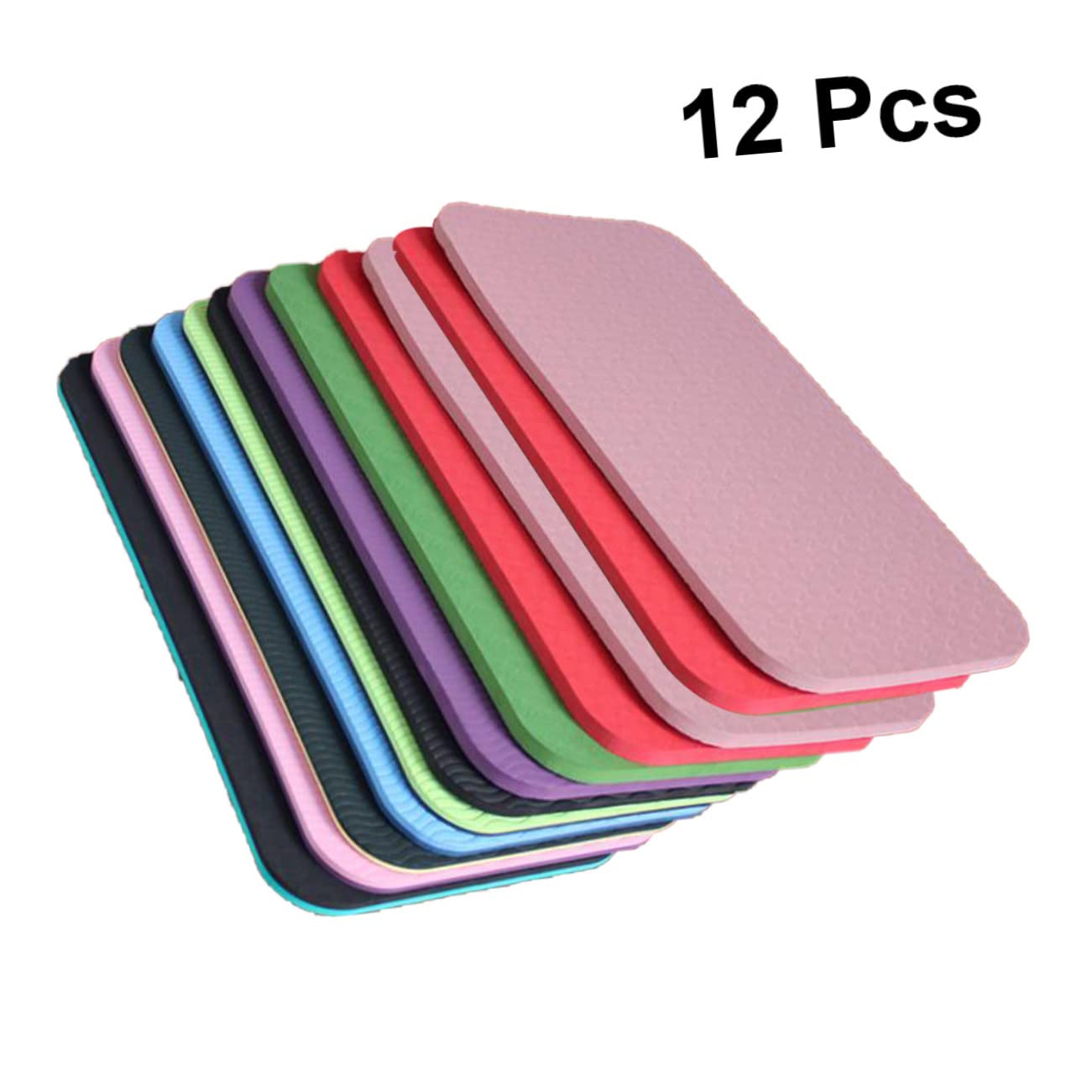 Happyyami 12Pcs Extra Thick Yoga Knee Cushion Pad Comfortable Sitting Kneeling Support for Sports Outdoor Activities and Daily Use Random Color
