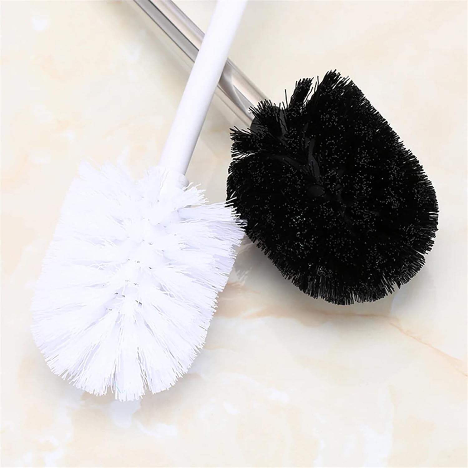 Universal Replacement Toilet Brush Head White Black Cleaning Brush Home Bathroom Accessories (Size : Black)