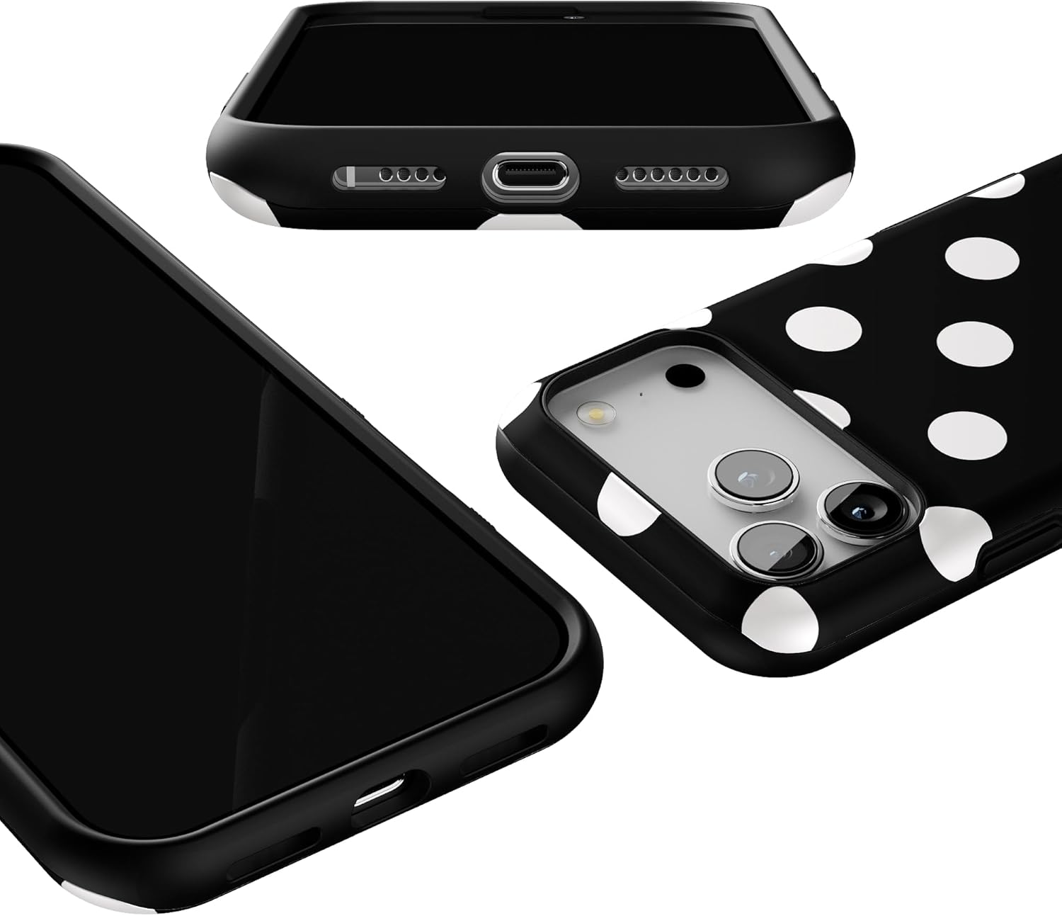 Casely iPhone 17 Pro Max Case | High Contrast | Black Polka Dot | Bold Protective Design | Compatible with MagSafe