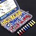 Glarks 140pcs 22-16/16-14/12-10 Gauge Semi-Insulated Piggy Back Spade Quick Splice Crimp Terminals Connectors Assortment Kit