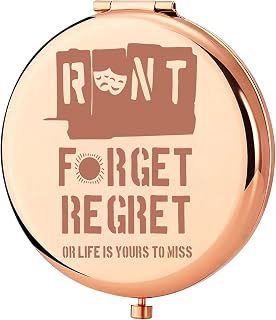 KEYCHIN Rent Musical Pocket Mirror Musical Gifts Forget Regret Rent Compact Makeup Mirror Rent Merchandise (Rent-RG)