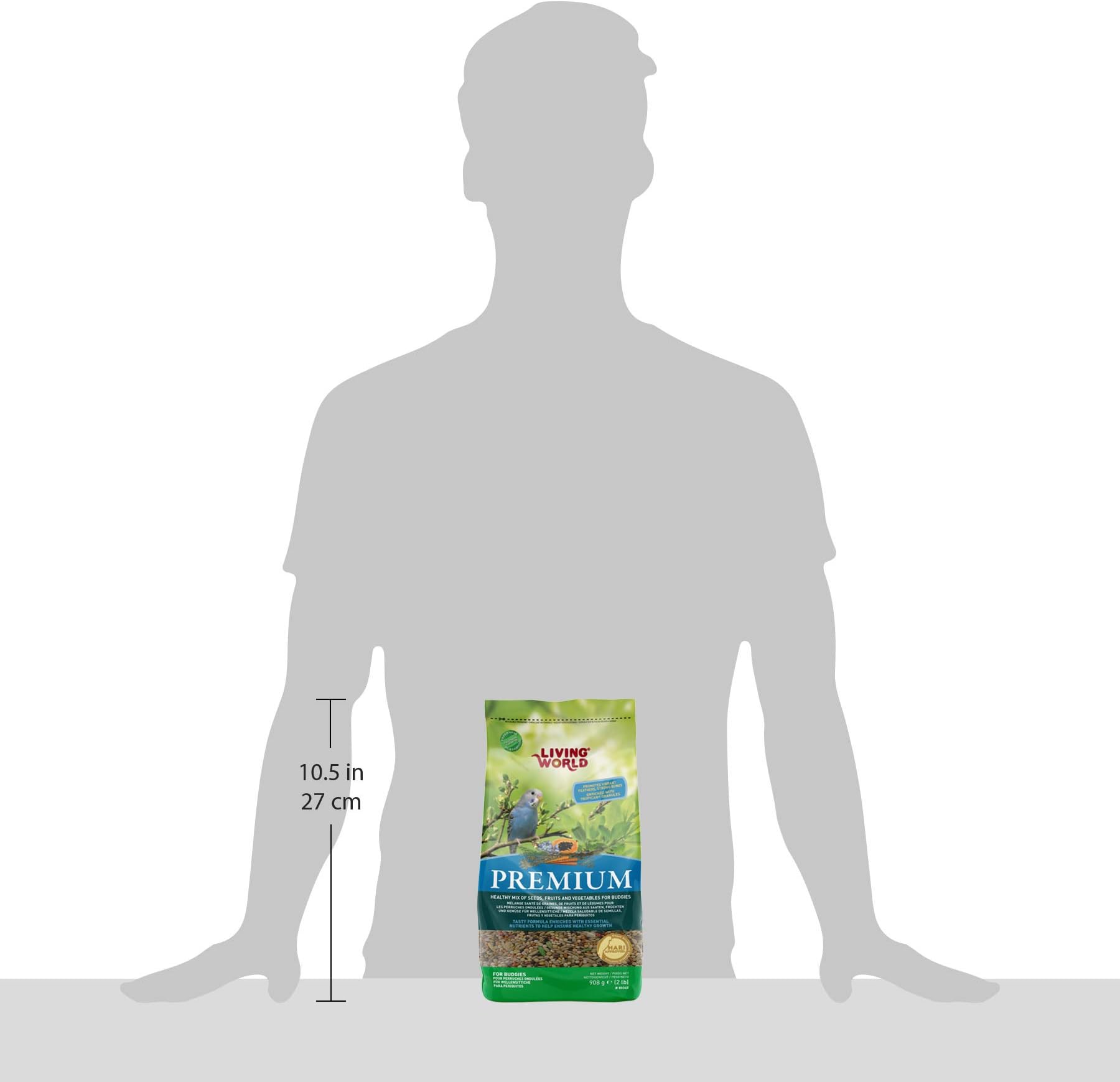 Living World Premium Mix For Budgies, 908 g (2 lb)
