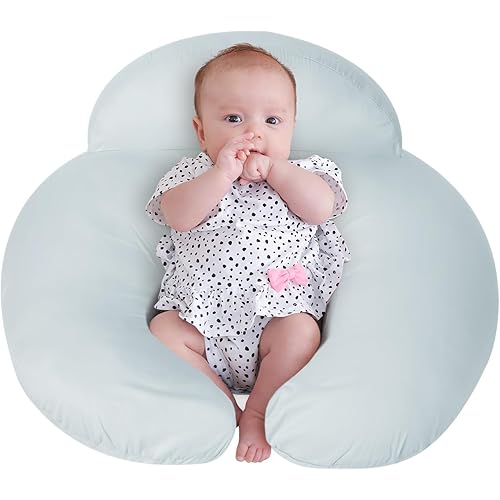 Breast Feeding Pillows for Mom, Soft Cover with Breathable Filling, Machine Washable, Cotton, Light Blue, Pallet of Product
