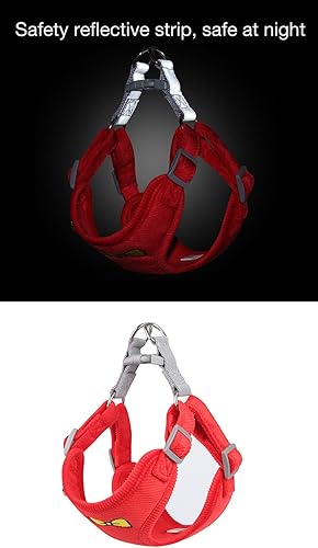 Miniatura 6 de Ycpasta - Arnés para perro para perros pequeños, cómodo y suave, con diseño reflectante ajustable, arnés para perro sin tirones para caminar,