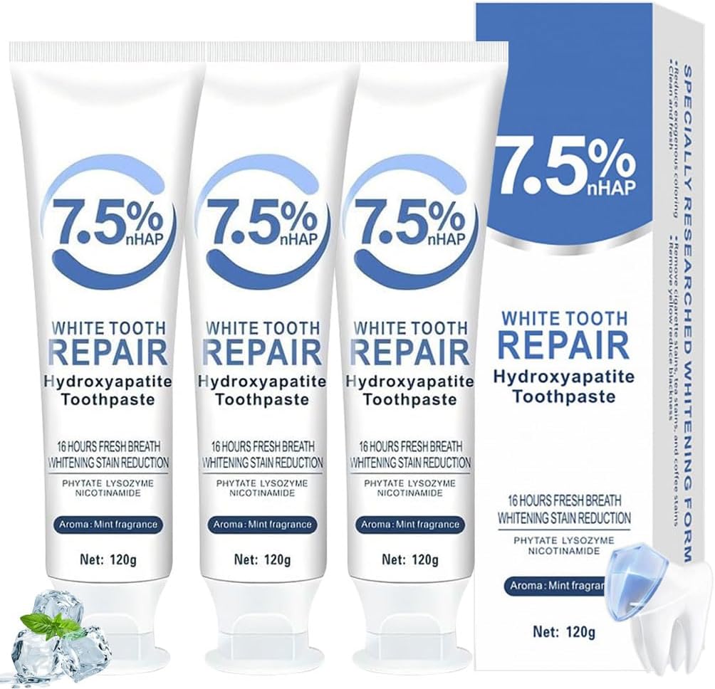 Amazon.com: 3 PCS Hydroxyapatite Toothpastes for Enamel Protection and ...